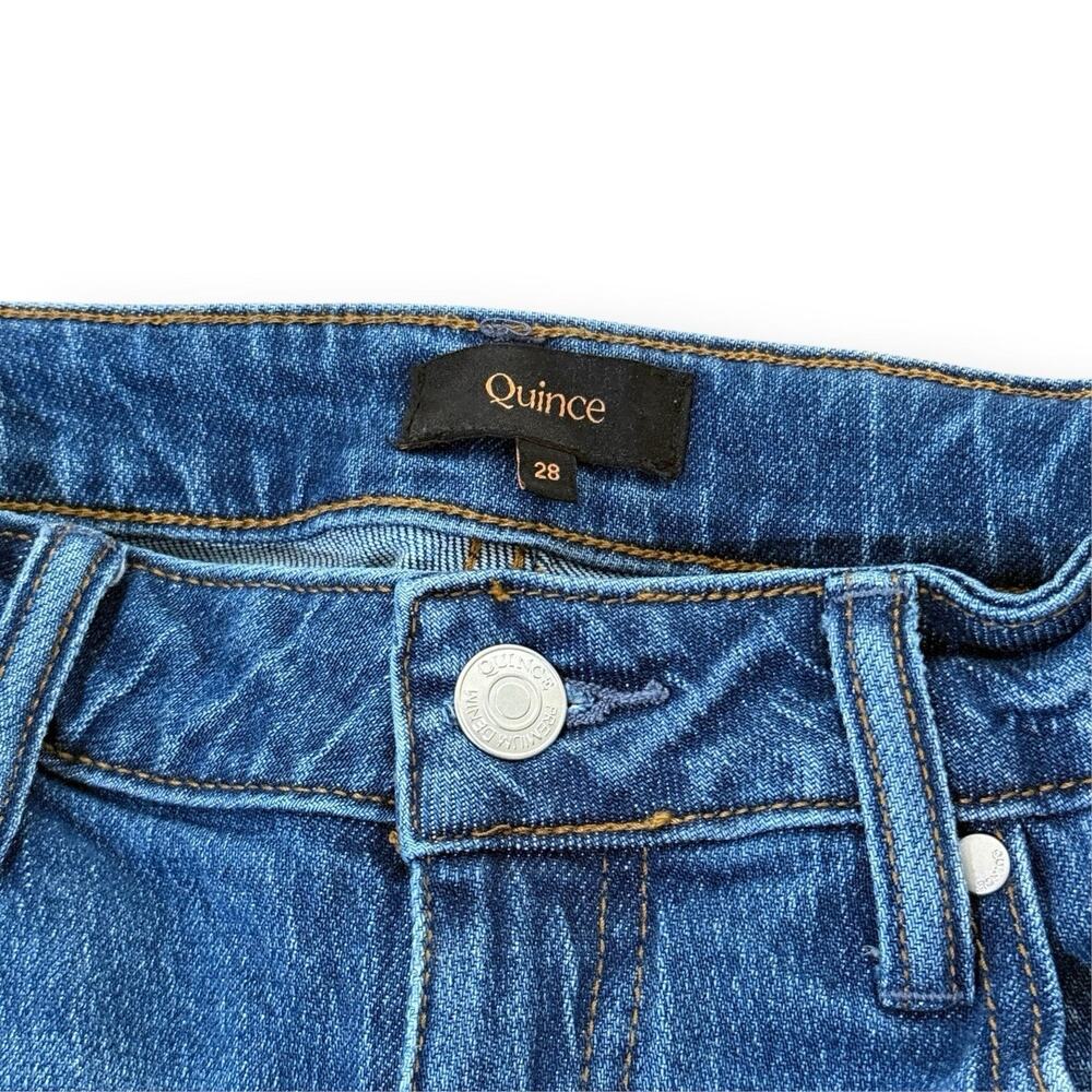 Quince Bella Relaxed Stretch Straight Jeans 28 Atlantic Blue Organic Cotton - Picture 3 of 10